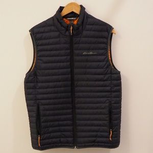 Eddie Bauer MicroTherm down vest (EB700); Size – Med; Color – Storm blue